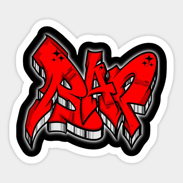 RAP Sticker by Graffitidesigner